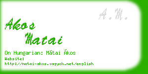 akos matai business card